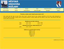 Tablet Screenshot of knihovna.kozlany.cz